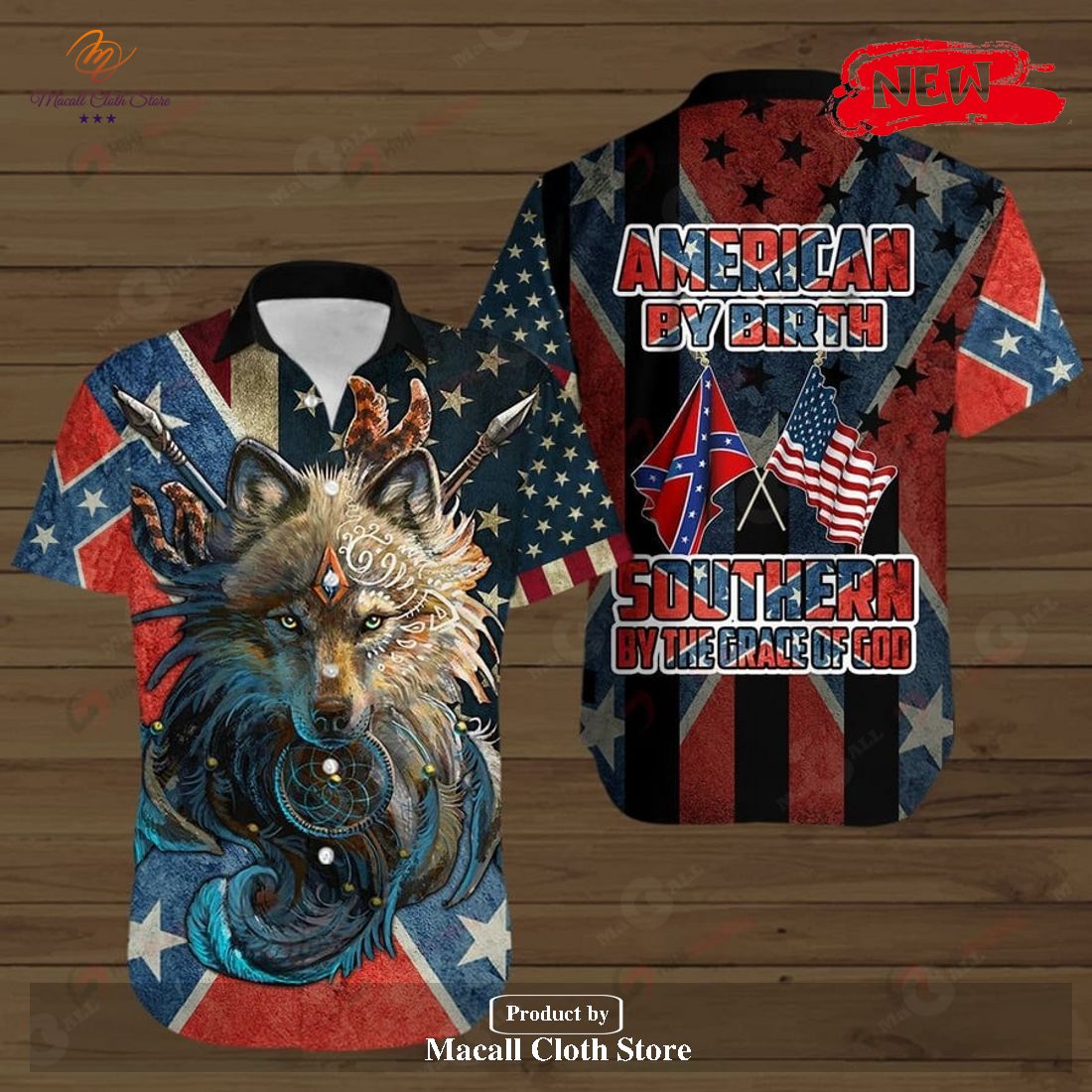 American By Birth Southern By The Grace Of God Over Printed Hawaiian Shirt and Short American By Birth Southern By The Grace Of God Over Printed Hawaiian Shirt and Short
